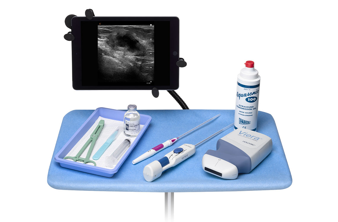 Sertera device on tray with Viera