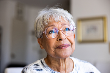 Old woman smiling