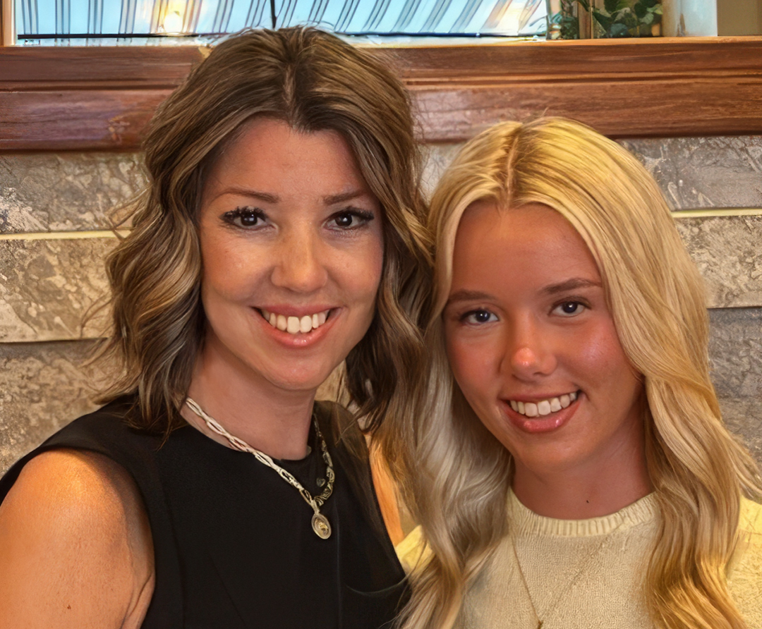 Lisa and her daughter, Olivia. Two smiling women