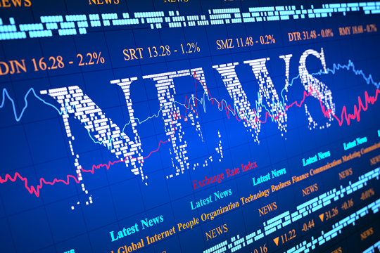 Blue background with "News" in white text.