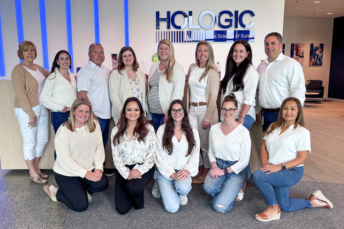Group of Hologic Employees in office lobby