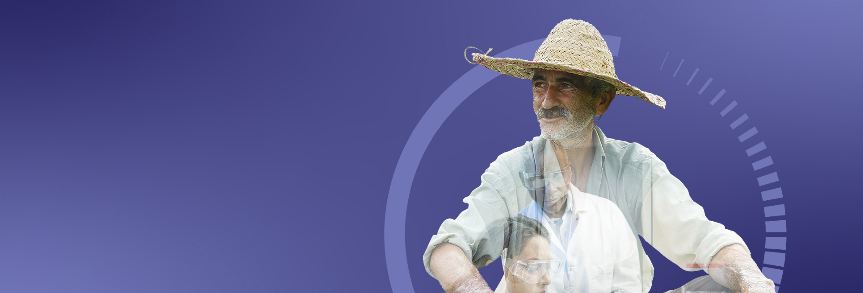 Graphic of farmer inside circle