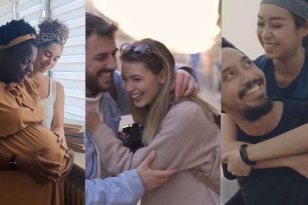 Images of diverse couples