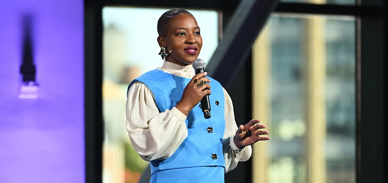 Mia Keeys on stage at the Global Citizen Now conference.