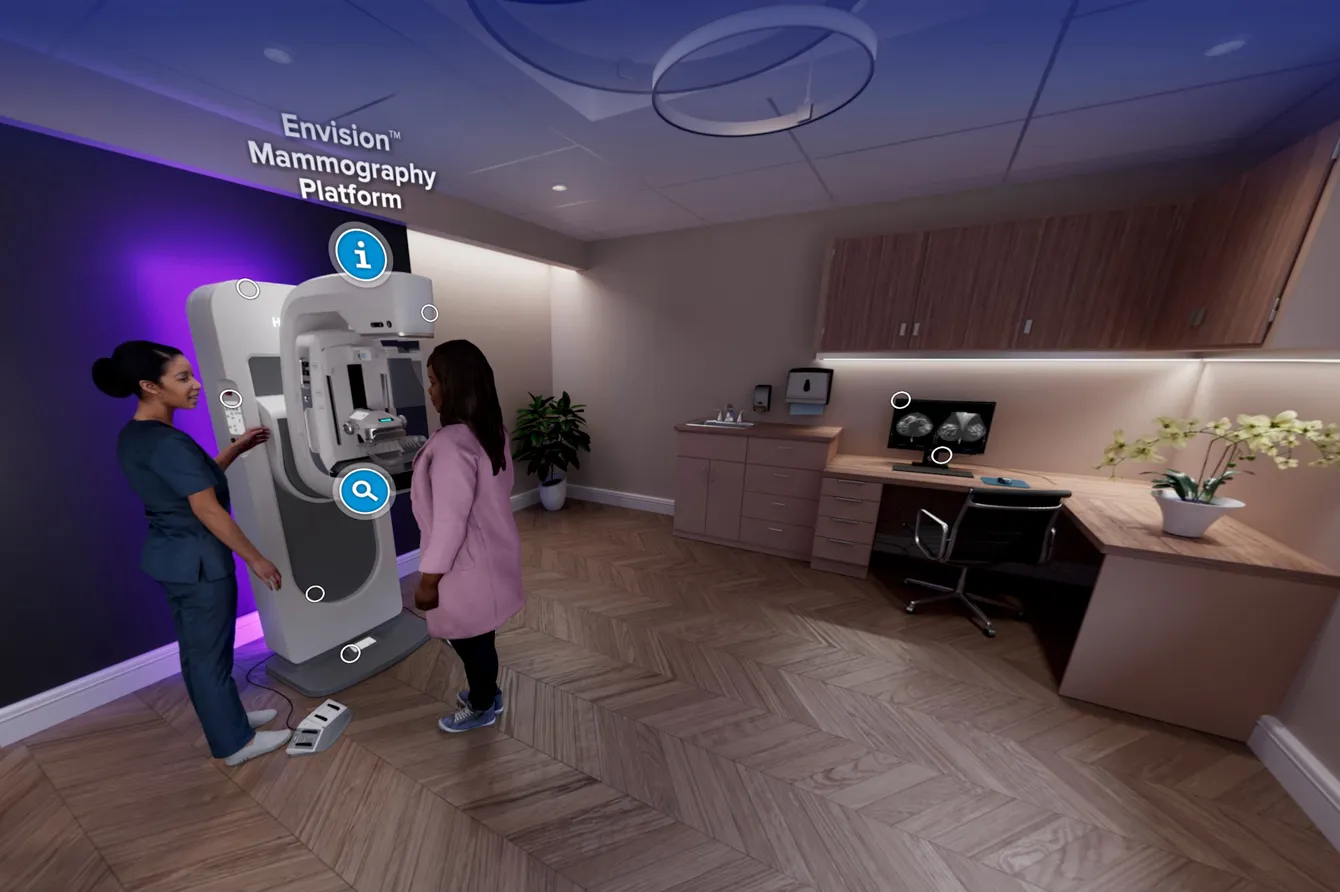 Image rendering of the Envision Mammography Platform