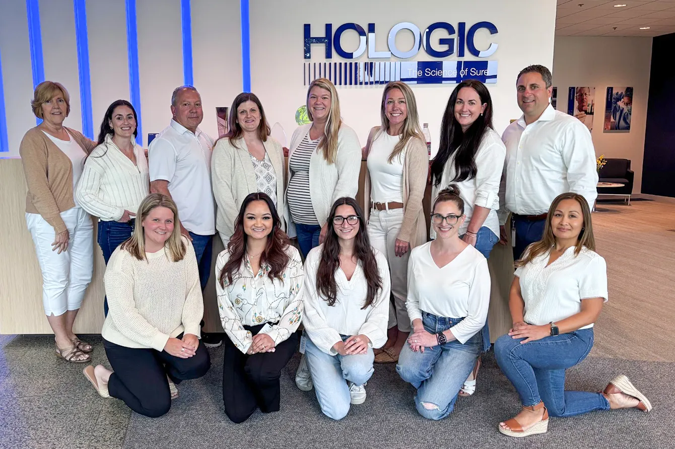 Group of Hologic Employees in office lobby