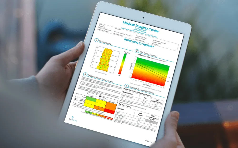 Photo showing tablet device displaying data.