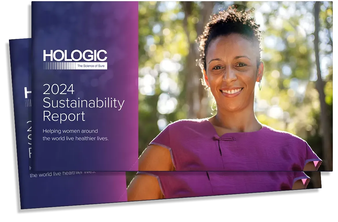 Graphic showing cover of sustainability report