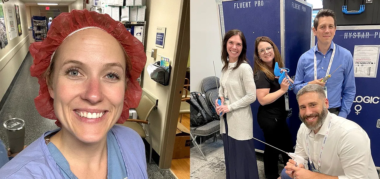 Hologic GYN Surgical Solutions team members working on fibroid care technology