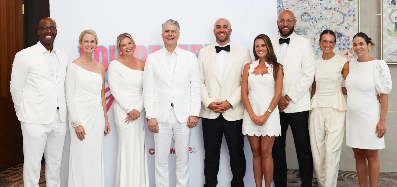 Attendees in white attire at The White Dress Project 2026 Empowerment Experience, powered by Hologic