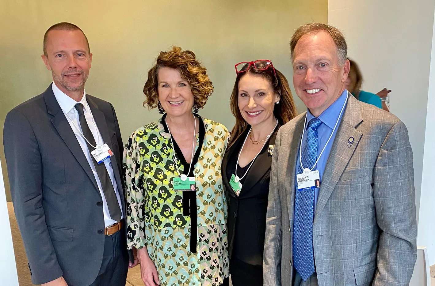 Group photo of Jan Verstreken, Tanja Brycker, Laura Gillespie and Steve MacMillan at the World Economic Forum in Davos, Switzerland.