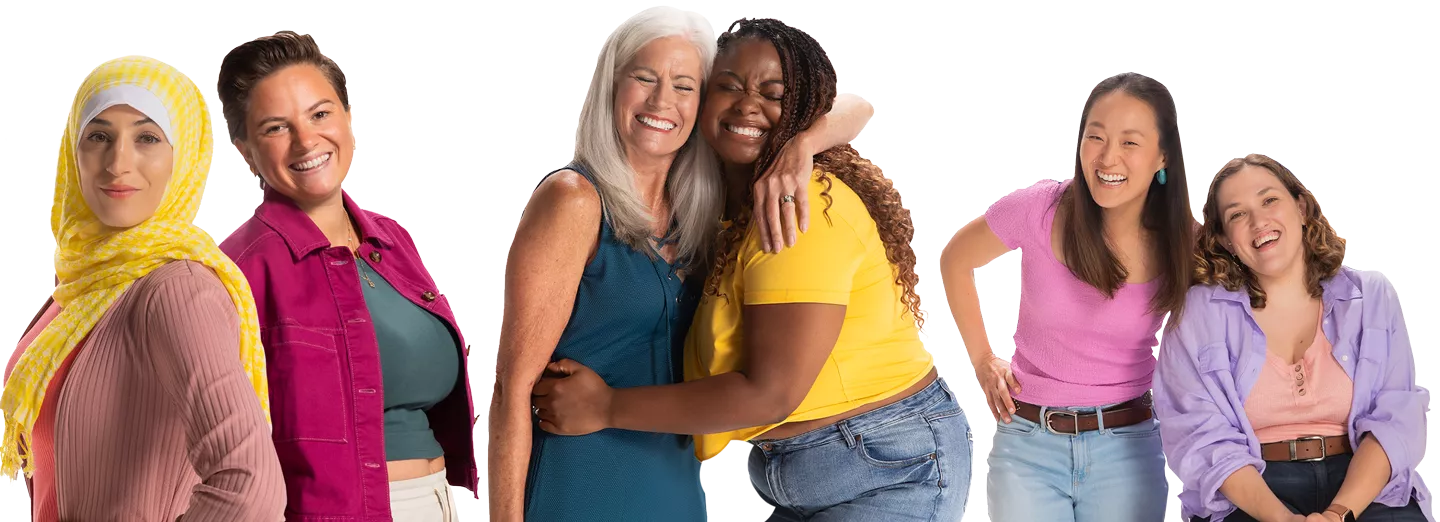 diverse happy women of different ages