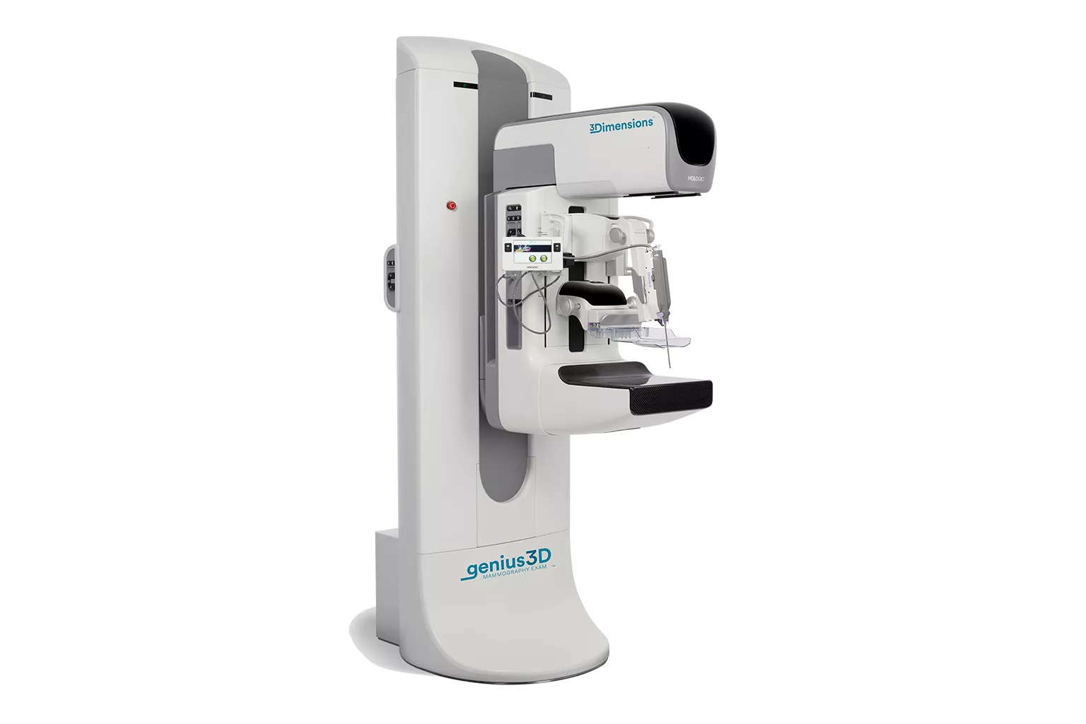 Mammography system on white background