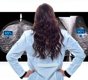 Provider looking at x-rays